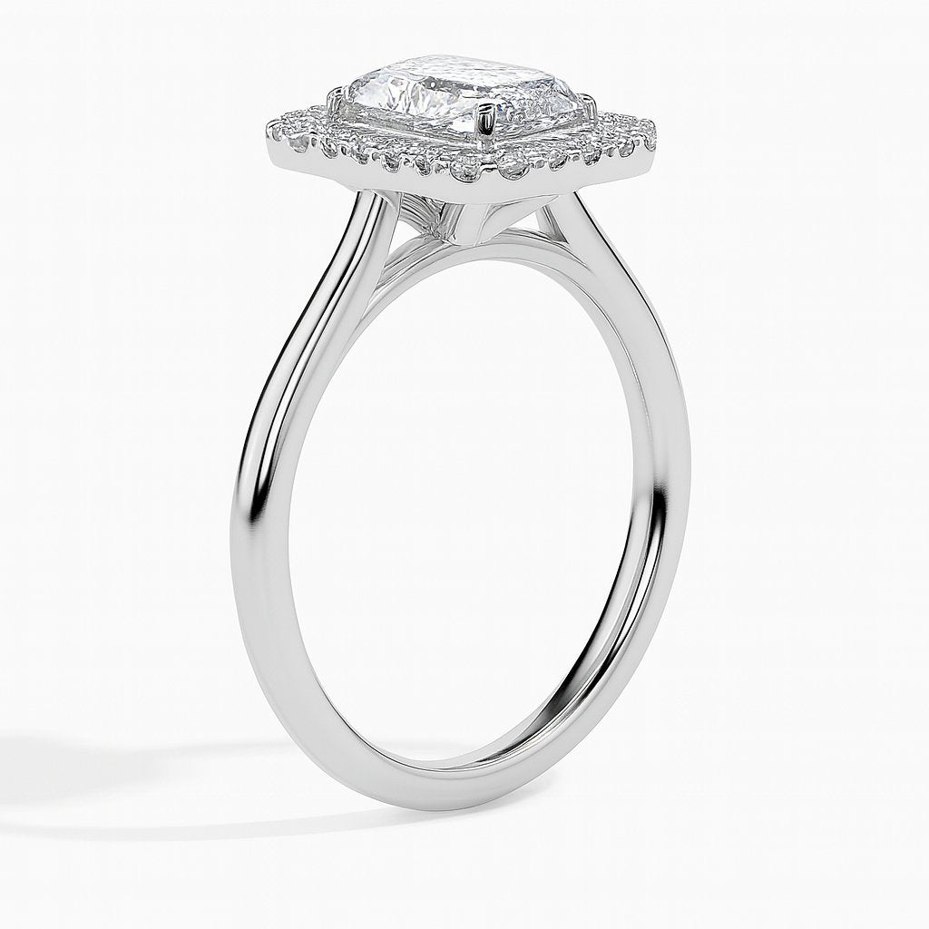 Kai Solitaire Halo Radiant Ring