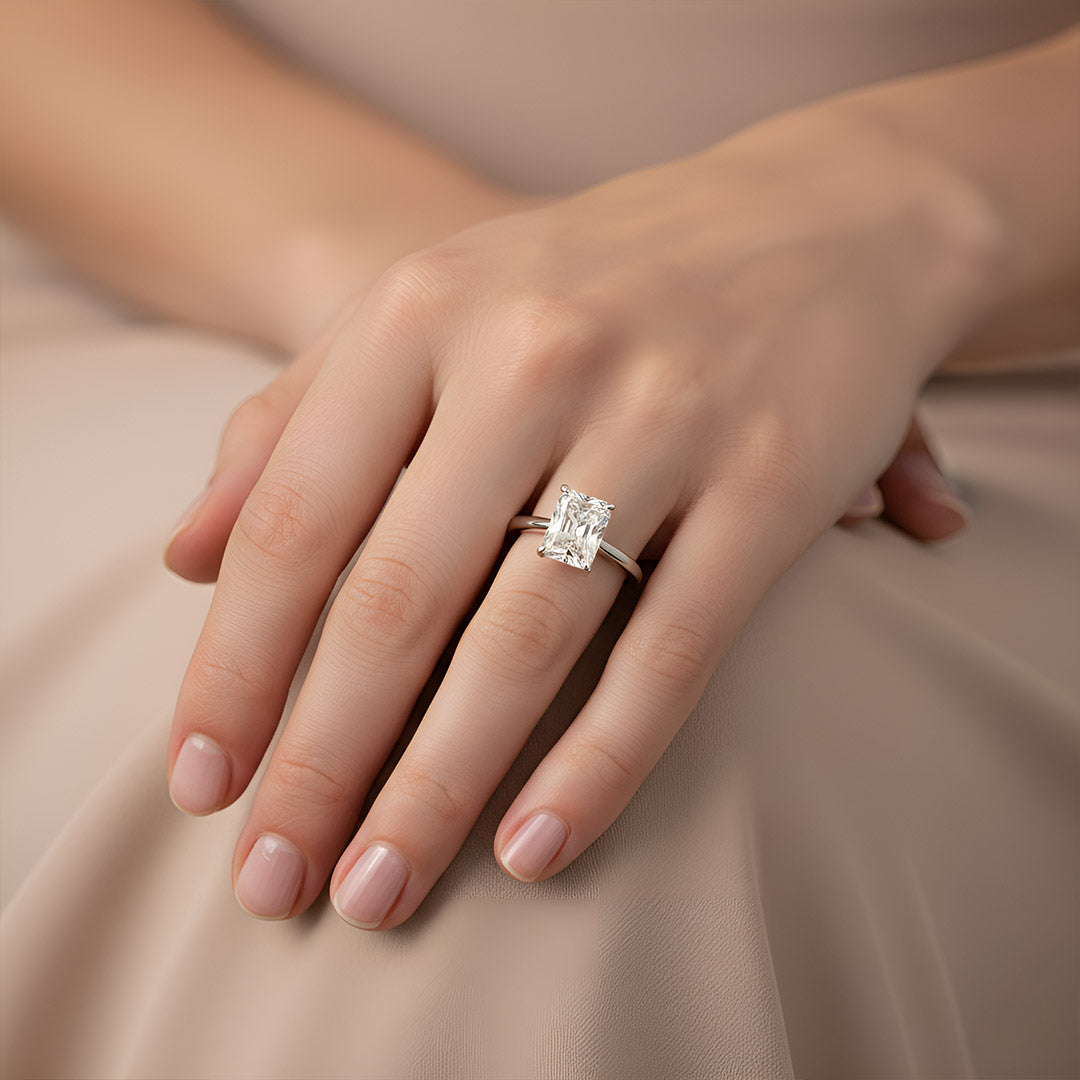 1 ctw Solitaire Radiant Ring